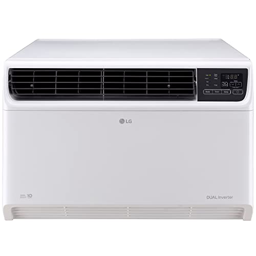LG 1.5 Ton 5 Star DUAL Inverter Window AC (Copper, Convertible 4-in-1 cooling, RW-Q18WUZA, 2023 Model, HD Filter with Anti-Virus Protection, White)