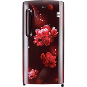 LG 205 L 4 Star Inverter Direct-Cool Single Door Refrigerator (GL-B221ASCY, Scarlet Charm, Moist 'N' Fresh, Gross Volume- 215 L)