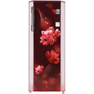 LG 270 L 3 Star Inverter Direct-Cool Single Door Refrigerator (GL-B281BSCX, Scarlet Charm, Moist 'N' Fresh, 2022 Model)