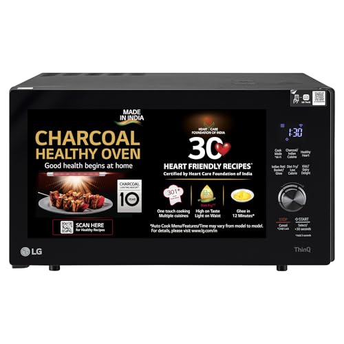 LG 28 L MJEN286UFW Wi-Fi Enabled Charcoal Convection Healthy Microwave Oven (MJEN286UFW, Black, Diet Fry)