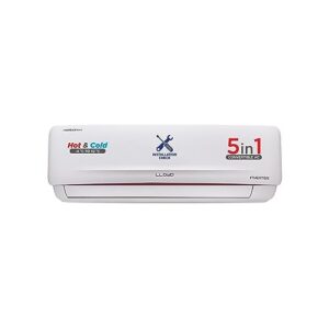 Lloyd 1.5 Ton 3 Star Hot & Cold Inverter Split AC (5 in 1 Convertible, Copper, Anti-Viral + PM 2.5 Filter, Anti Corrosion Coating, 2024 Model, White with Red Deco Strip, GLS18H3FWRHP)